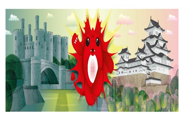 The twinning of two great castles in north Wales and Japan