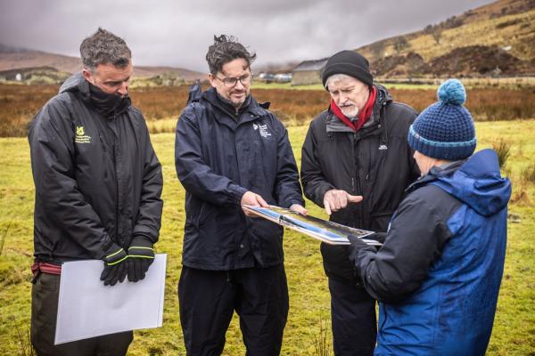 Deputy First Minister with responsibility for Climate Change and Rural Affairs, Huw Irranca-Davies during a recent visit to the Uwch Conwy catchment project