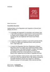 Implementation Of The Regulation And Inspection Of Social Care (Wales ...