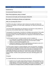 Environment (Air Quality And Soundscapes) (Wales) Bill: Health Impact ...