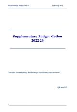 2nd Supplementary Budget 2022 To 2023 | GOV.WALES